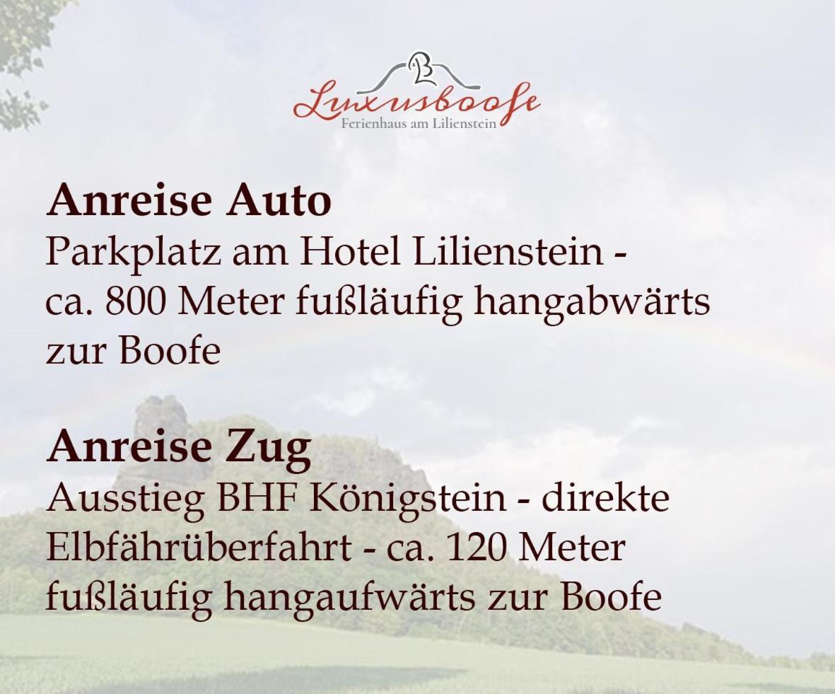 Luxusboofe - Ferienhaus Am Lilienstein 柯尼希施泰因易北 外观 照片